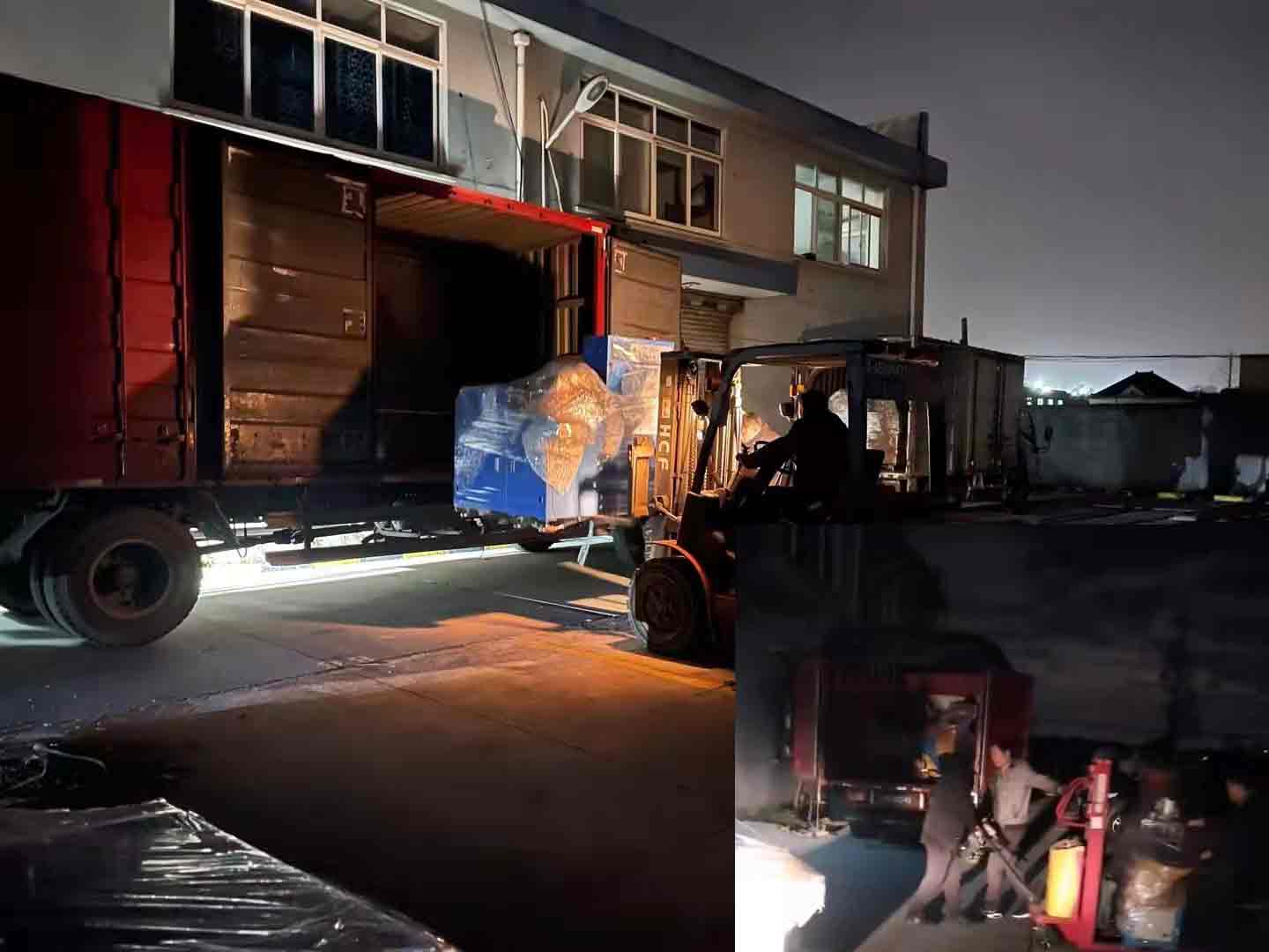 5臺全自動型材切割機(jī)各尋其主，又是一個加班發(fā)貨的晚上